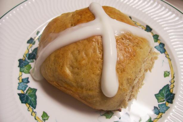 Bread Machine Hot Cross Spice Buns. Photo by HeatherFeather