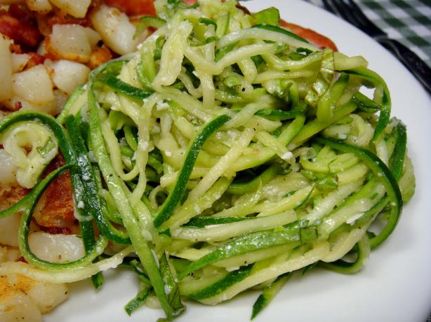 Zucchini Ribbons With Basil Butter. Photo by Lori Mama
