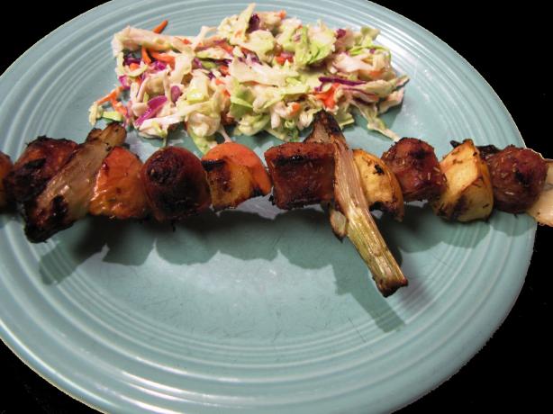 Sausage Fennel and Apple Skewers. Photo by loof