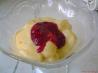 Mango Mousse With Raspberry Sauce. Recipe by Cima