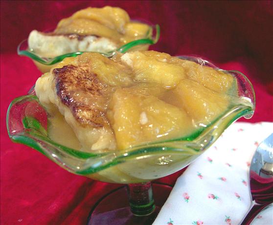 Low Fat Fresh Peach Cobbler. Photo by Derf