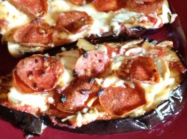 Mini Eggplant Crust Pizzas. Photo by Red Apple Guy