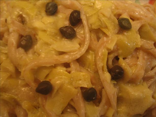 Artichoke Sauce With Linguini. Photo by Dannygirl
