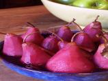 Pears Poached in Spiced Red Wine. Photo by Belgophile