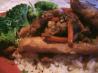 Orange Pork Stir Fry With Broccoli in Lime Butter. Recipe by Mami J