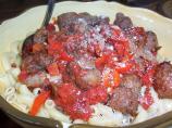 Pasta With Roasted Peppers & Sausage