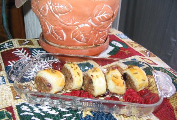 Pork and Cranberry Sausage Rolls. Photo by Lorrie in Montreal