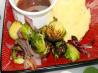 Roasted Brussels Sprouts and Red Onions