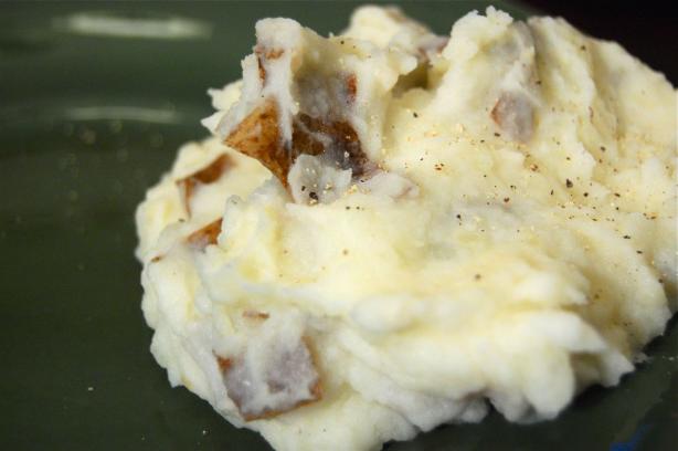Mashed Red Potatoes With Garlic And Parmesan. Photo by run for your life
