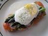 Smoked Salmon With Poached Eggs and Asparagus. Recipe by blucoat
