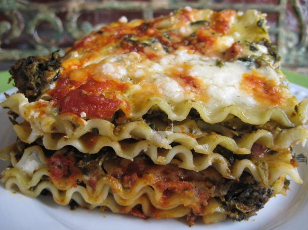 Pesto Artichoke Spinach Lasagna. Photo by gailanng
