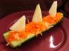Cream Cheese Cucumber Bites (Kids Sailboats). Recipe by ChefDLH