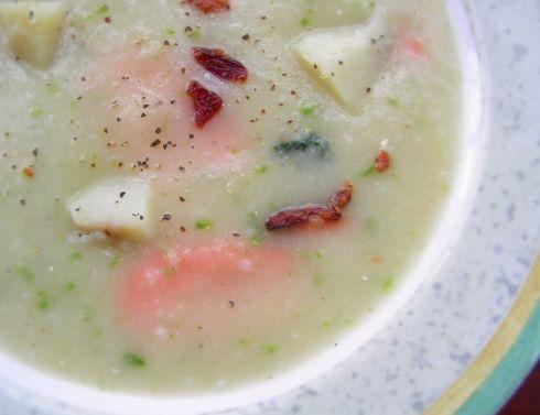 Turkey and Potato Soup With Canadian Bacon (Cooking Light). Photo by Andi of Longmeadow Farm