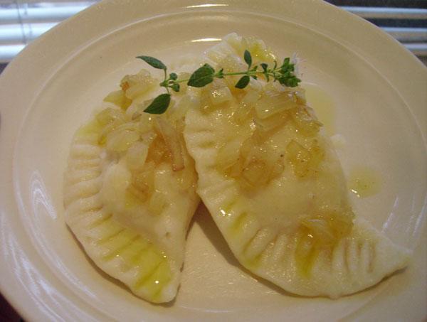 Gluten Free Cheddar Bacon Perogies. Photo by busyozmum