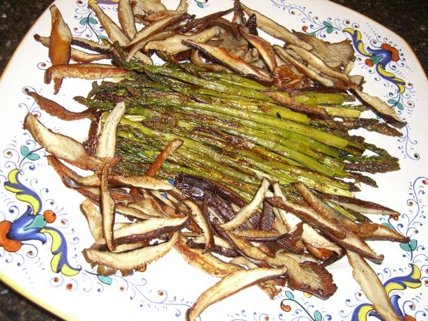 Roasted Asparagus & Shiitake Mushrooms. Photo by Chef*Lee