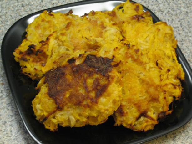 Butternut Squash Latkes (H. G.). Photo by brokenburner