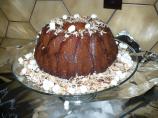 Coconut Sour Cream Bundt Cake With Sugar Icing and Marshmallows