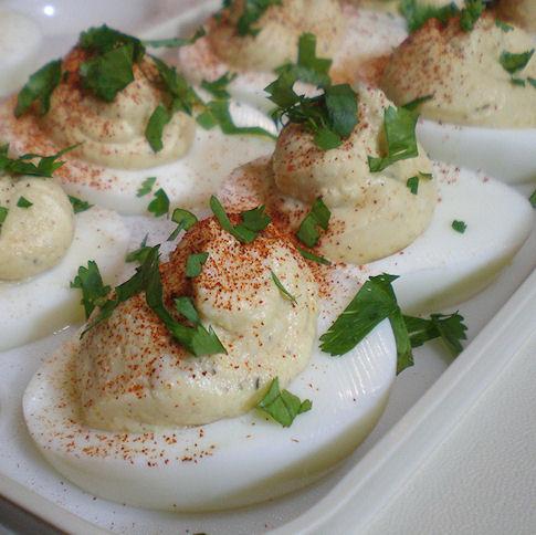 Guilt- and Yoke-Free Curried Deviled Eggs. Photo by Sandi (From CA)