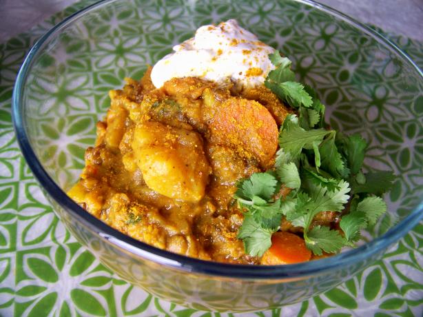 Spicy Root Vegetable & Lentil Casserole. Photo by Prose