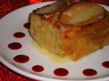 White Chocolate Bread Pudding With Raspberry and White Chocolate