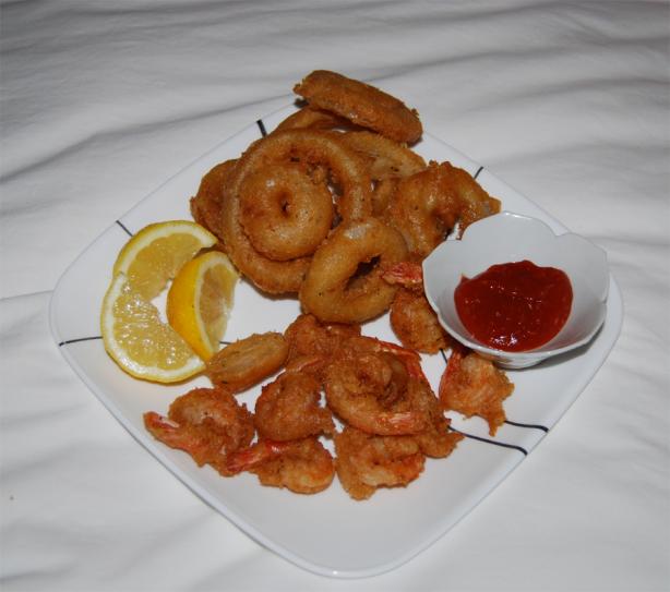Beer Batter for Fish, Shrimp & Onion Rings. Photo by ironchefmarcya