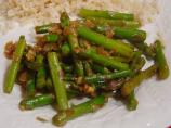 Stir-Fried Asparagus With Garlic and Shallots in Chili Oil