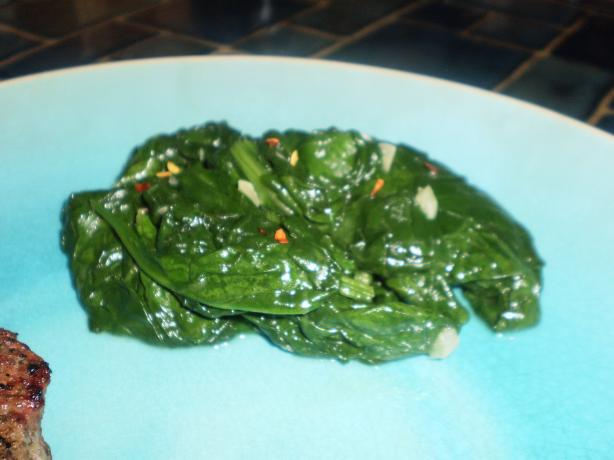 Simple Sauteed Spinach. Photo by breezermom