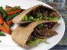 Garlic Beef in Pita Bread. Recipe by dianegrapegrower