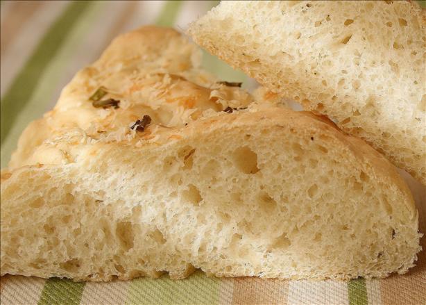 Baked " Bread Machine" Focaccia With the Works. Photo by Cookin-jo