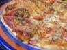 Ham, Cheese, and Tomato Pizza