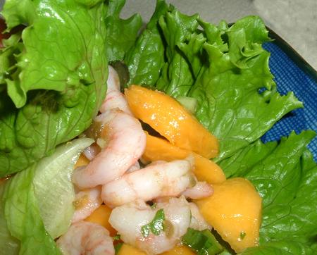 Papaya Shrimp Lettuce Wraps. Photo by Bergy