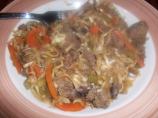 Ramen-Vegetable Beef Skillet