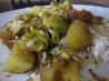 Chickpea, Potato, and Cabbage Curry. Recipe by Chef Edlear