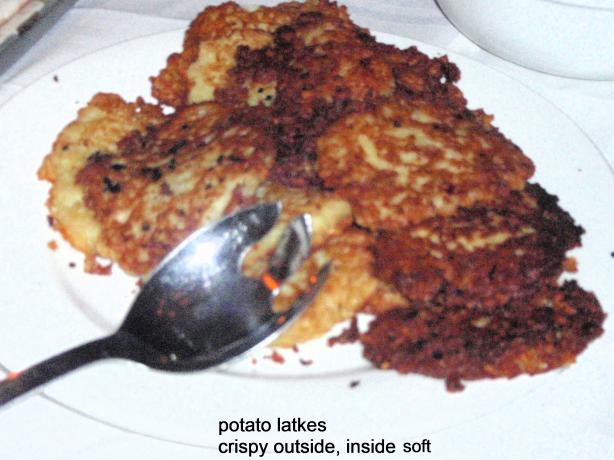 Potato Latkes (Pancakes). Photo by Chef Elaine C.