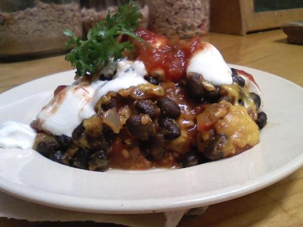 Black Bean and Tortilla Bake. Photo by Novice Cooking Boy