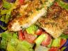 Cashew and Parsley-Crumbed Chicken With Mustard Vinaigrette