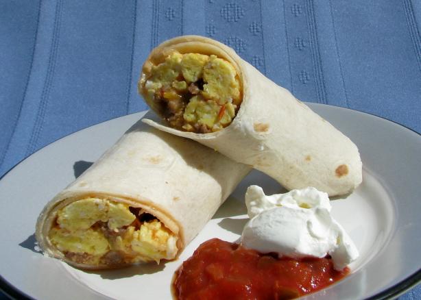 My Sausage Breakfast Burritos. Photo by lazyme