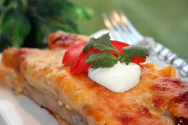 Chicken and Black Bean Enchiladas in Sour Cream Sauce. Photo by **Tinkerbell**