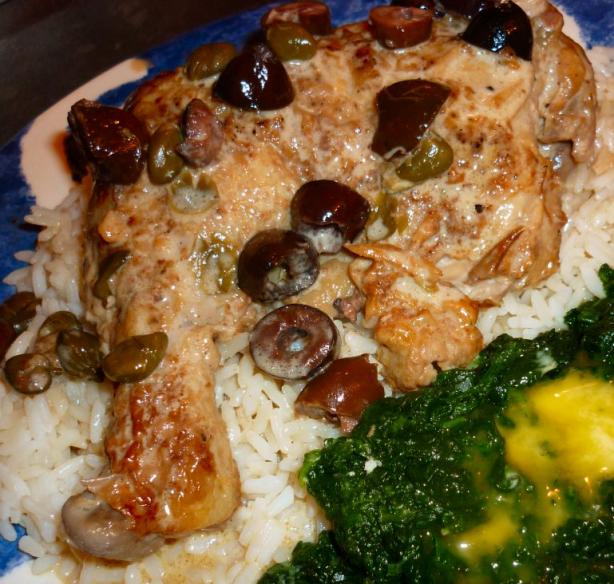 Chicken With Capers and Italian Olives. Photo by Summerwine