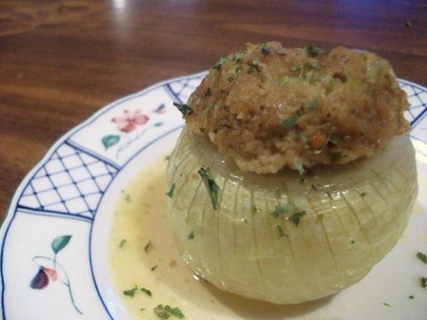 Stuffing Stuffed Onions. Photo by 2Bleu
