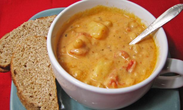Easy Cheesy Tomato Potato Chickpea Soup!. Photo by Kerfuffle-Upon-Wincle