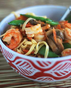 Thai Shrimp Linguine. Photo by KC_Cooker