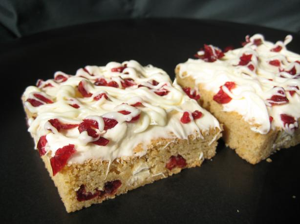 Cranberry Bliss Bars (Easy Version). Photo by Cookin'Diva