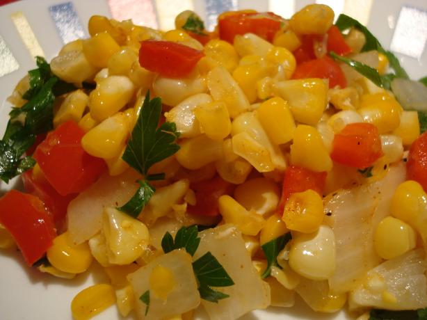 Roasted Corn, Smoked Paprika and Lime Salad. Photo by Starrynews