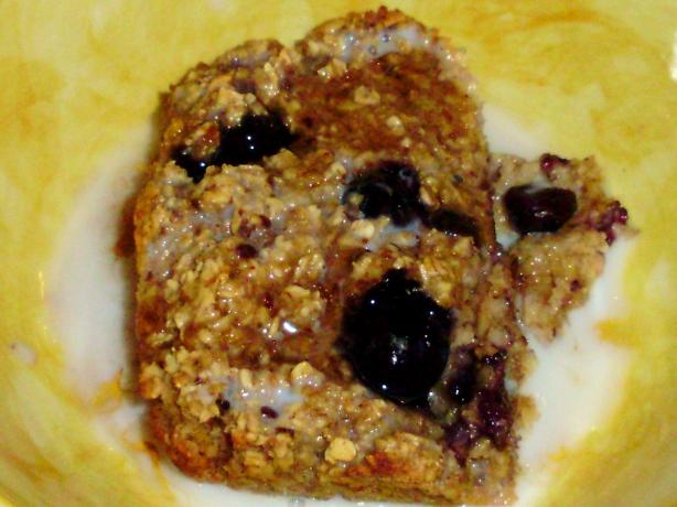 Healthy Low-Fat Baked Berry  and Fruit Oatmeal. Photo by I Can't Believe It's Healthy