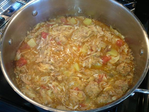 Spicy Sausage & Cabbage Soup. Photo by wickywacky