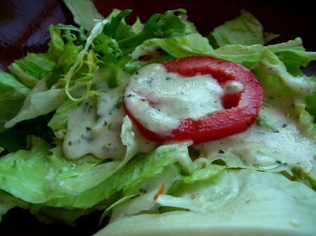 Tossed Salad With Apple Cider Dressing. Photo by Andi of Longmeadow Farm