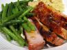 Grilled Spiced Pork, Orange-Lime Glaze & Sugar-Snap Peas Ww. Photo by loof