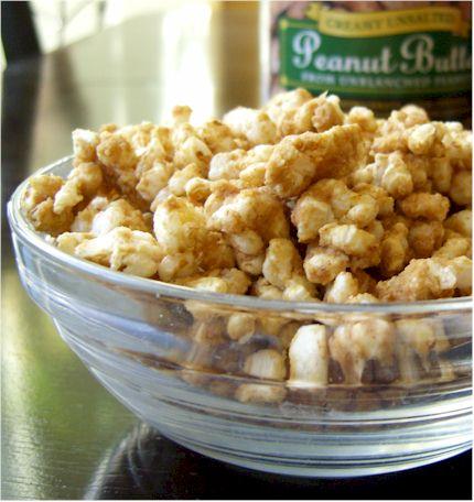 Peanut Butter Cinnamon Rice Cake Crumbles (Or Popcorn). Photo by Dairy-Free Foodie