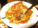Moroccan Style Turkey Spaghetti & Meatballs. Photo by Abba Gimel
